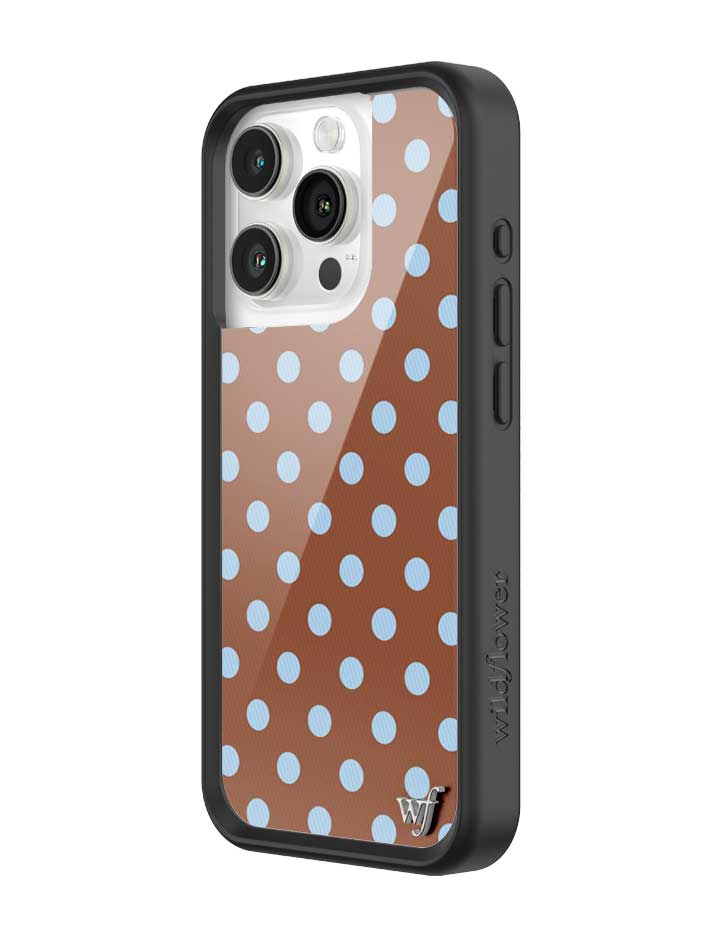 Brown and Blue Polka Dot iPhone Case for Retro Aesthetic - Image 30
