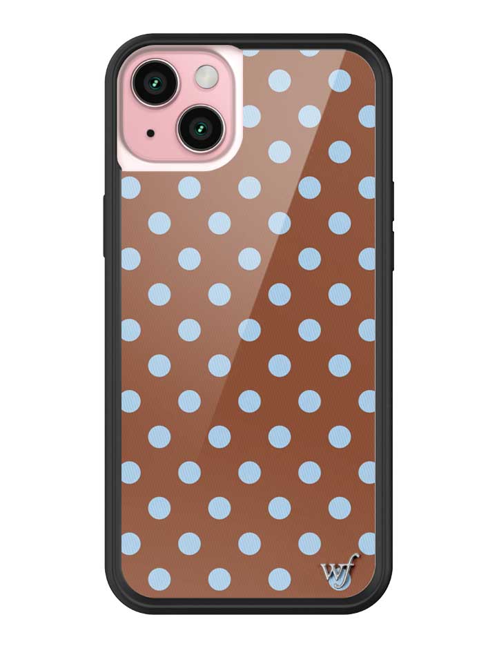 Brown and Blue Polka Dot iPhone Case for Retro Aesthetic - Image 27