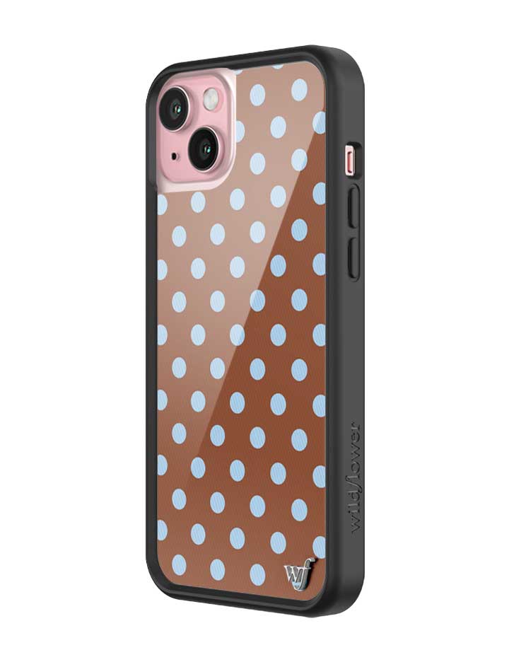 Brown and Blue Polka Dot iPhone Case for Retro Aesthetic - Image 28