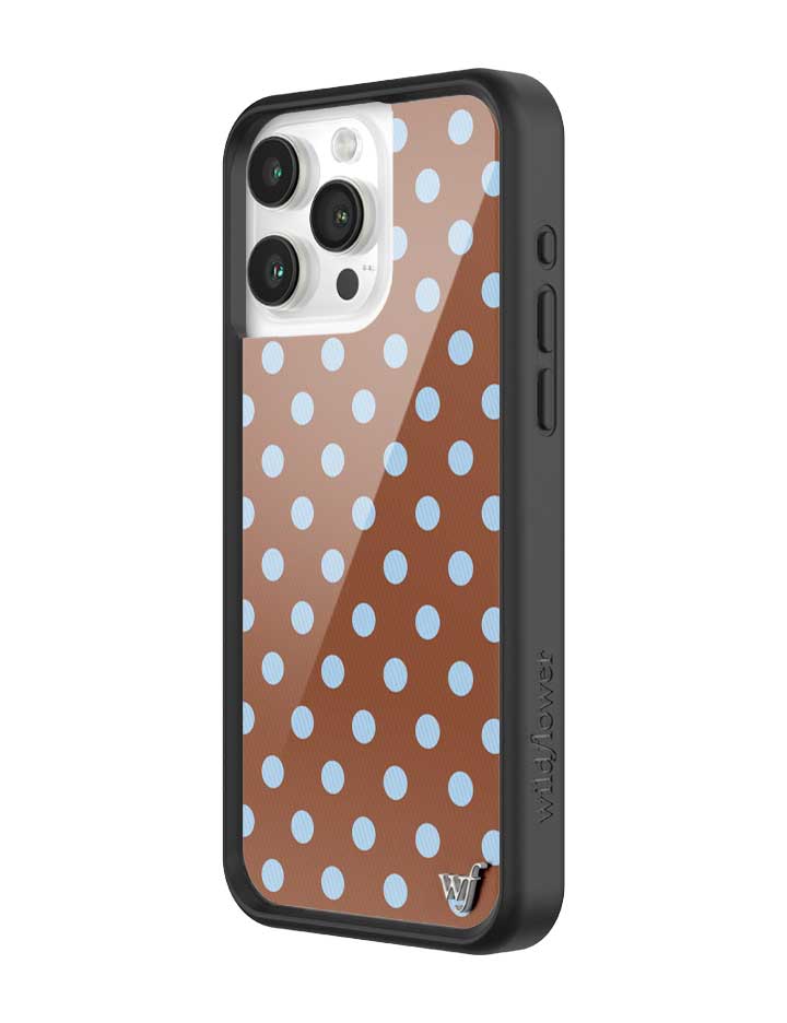 Brown and Blue Polka Dot iPhone Case for Retro Aesthetic - Image 26
