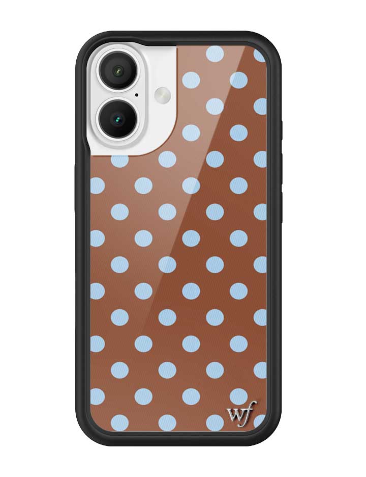 Brown and Blue Polka Dot iPhone Case for Retro Aesthetic - Image 21