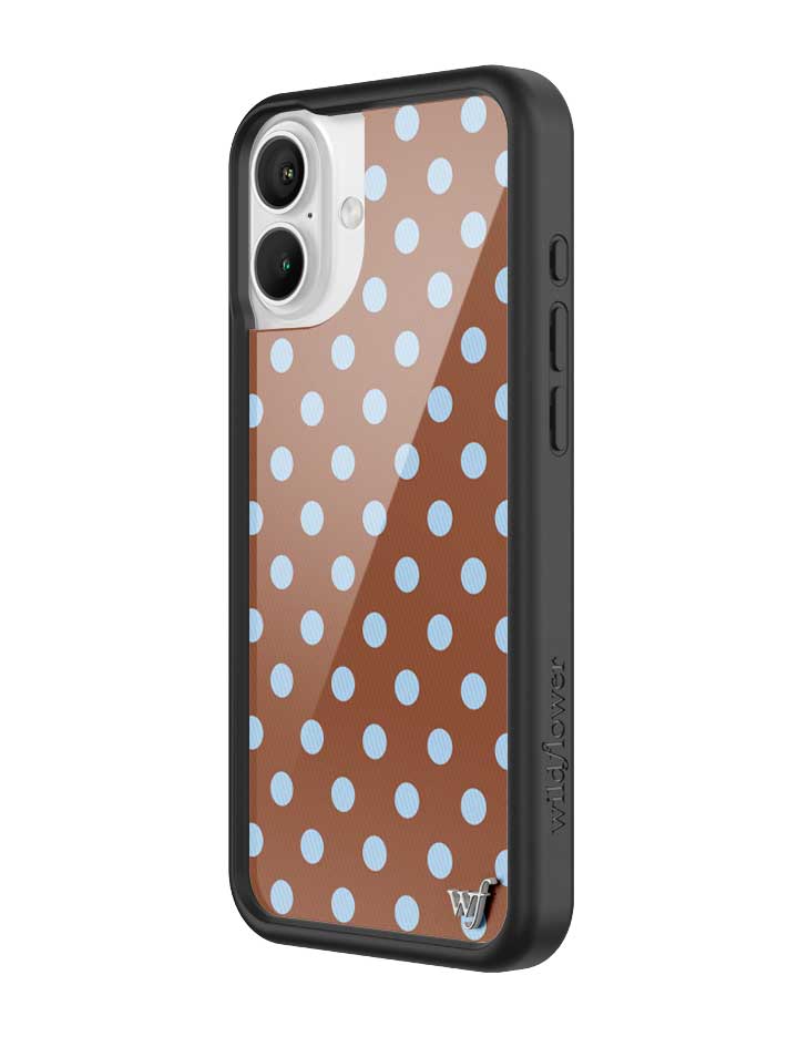 Brown and Blue Polka Dot iPhone Case for Retro Aesthetic - Image 18