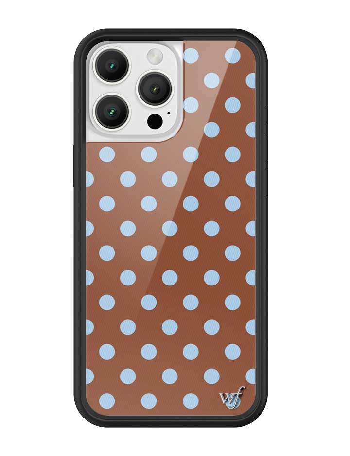 Brown and Blue Polka Dot iPhone Case for Retro Aesthetic - Image 15