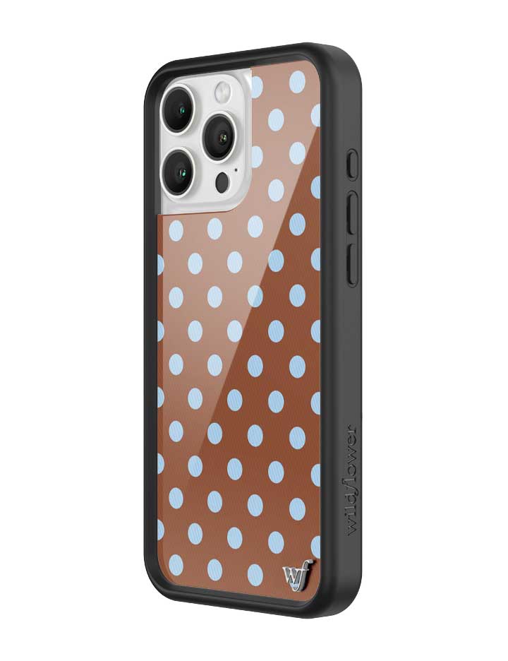 Brown and Blue Polka Dot iPhone Case for Retro Aesthetic - Image 16