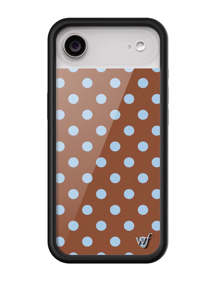 Brown and Blue Polka Dot iPhone Case for Retro Aesthetic - Image 12