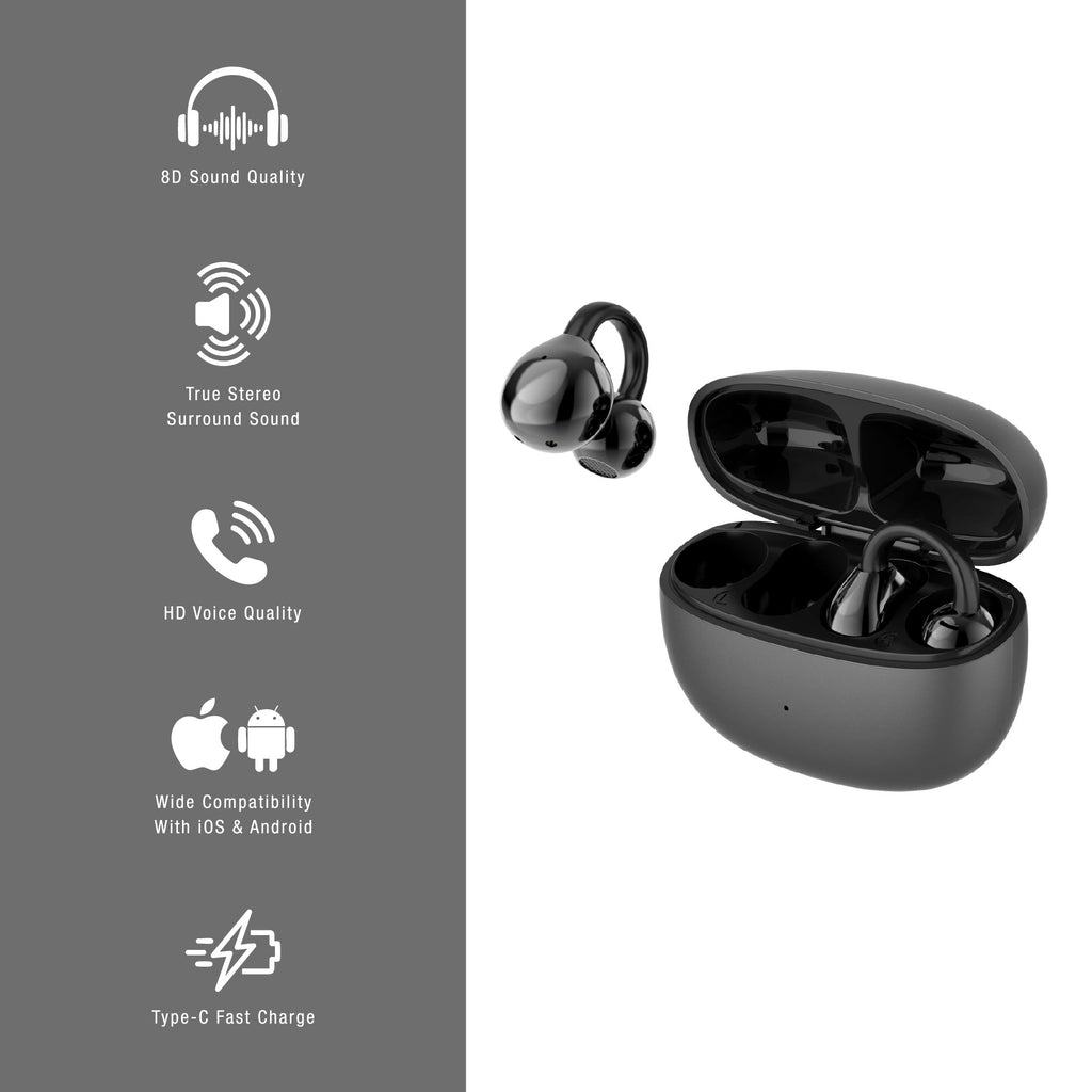 Wireless Alarm Clock Speaker with Built-in Charger and Earbuds - Image 3