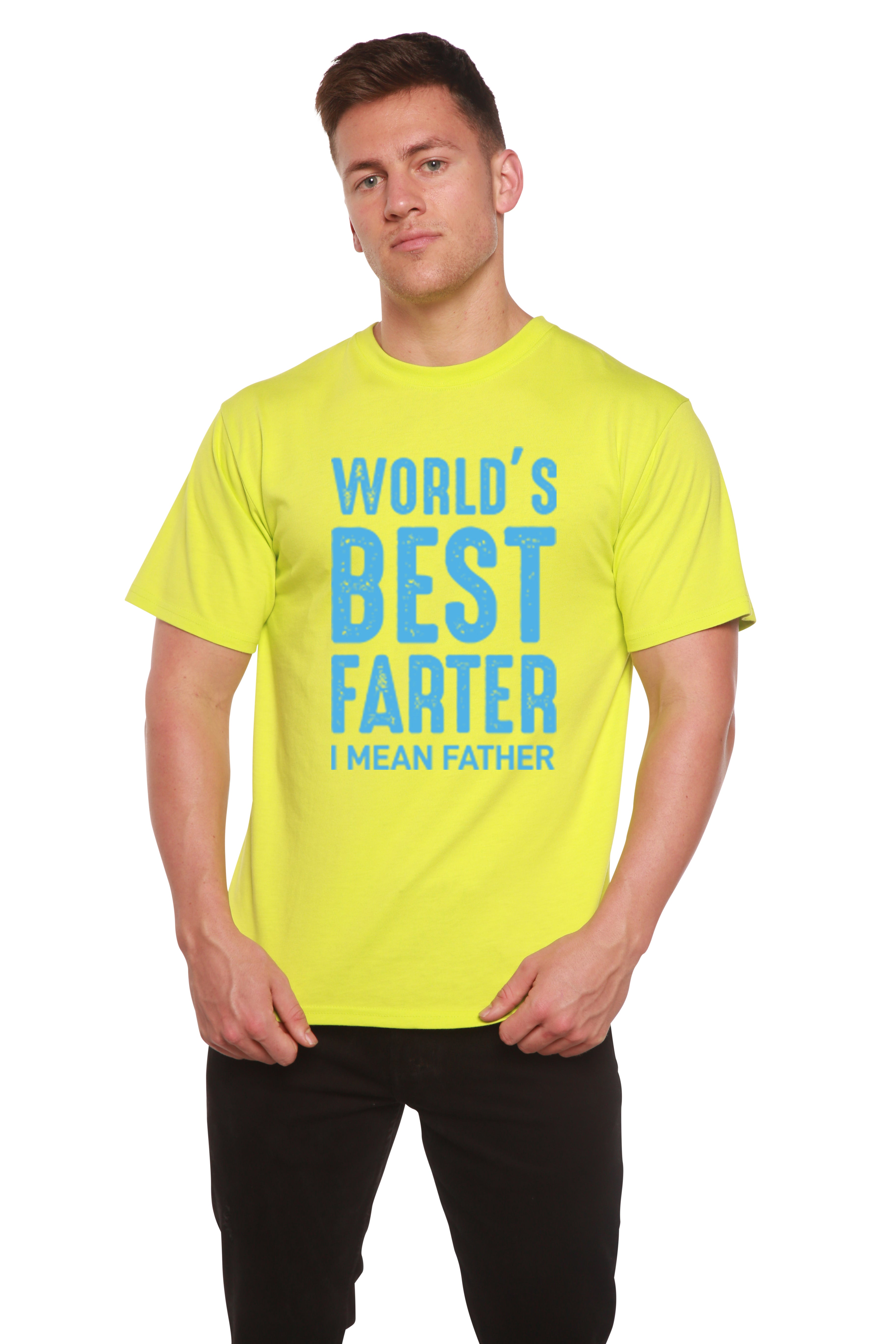 World's Best Farter Men's Bamboo Viscose/Organic Cotton Short Sleeve Graphic T-Shirt