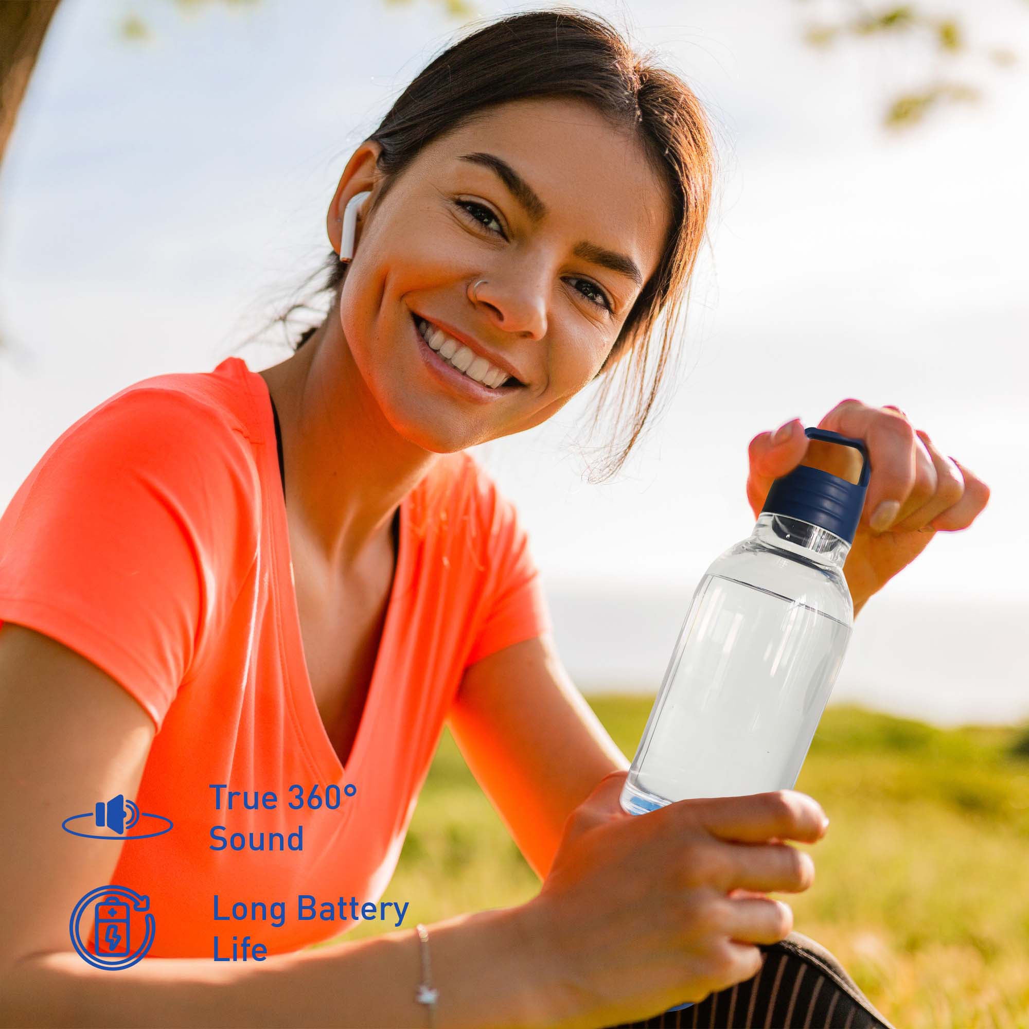 Pursonic Outdoor Essentials Bundle – 2-in-1 Bluetooth Water Bottle, Peak Wireless Speaker, and LED Portable Solarsync Power Bank