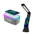 Smart Home Essentials Bundle: All-in-One Alarm Clock & 3-in-1 LED Desk Lamp with Wireless Charging