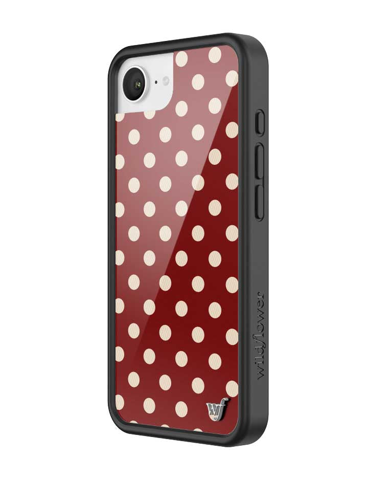 Polka Dot | Burgundy and Cream iPhone Case
