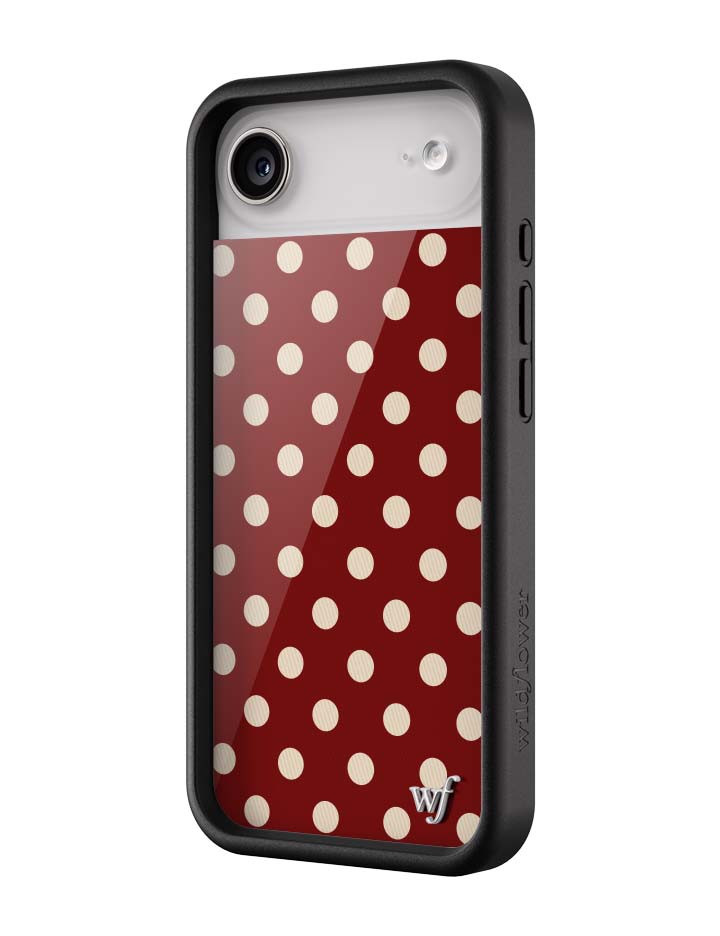 Polka Dot | Burgundy and Cream iPhone Case