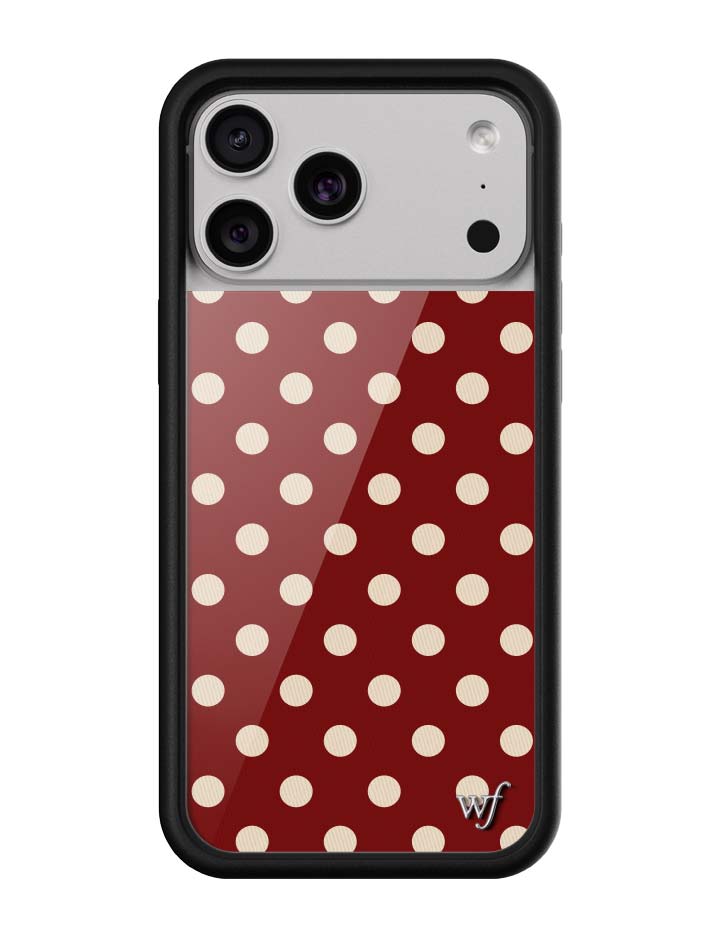 Polka Dot | Burgundy and Cream iPhone Case