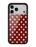 Polka Dot | Burgundy and Cream iPhone Case