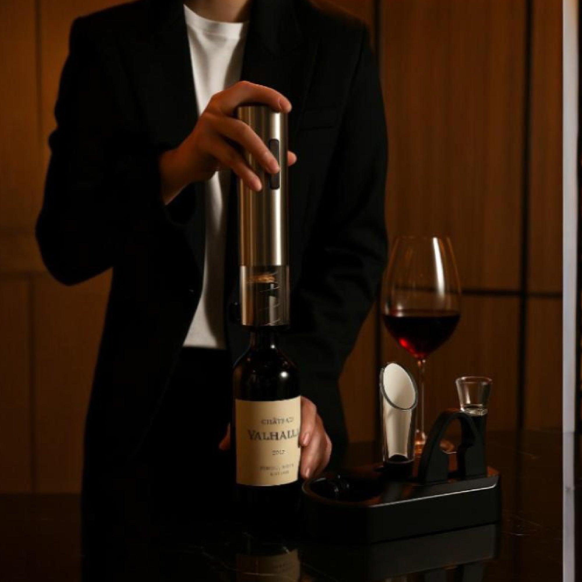 Pursonic 5-Piece Electric Wine Opener Set