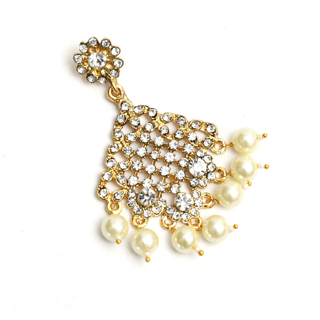 Heavy Brass Rajwadi Golden Choker Necklace Set