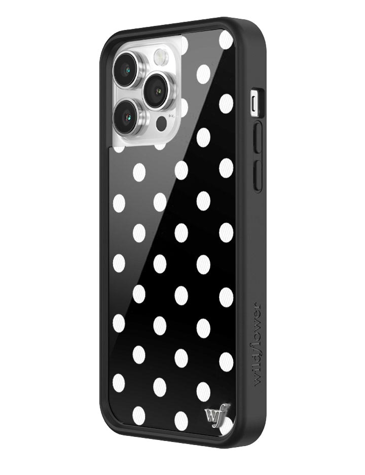Black and White Polka Dot Protective iPhone Case - Image 34