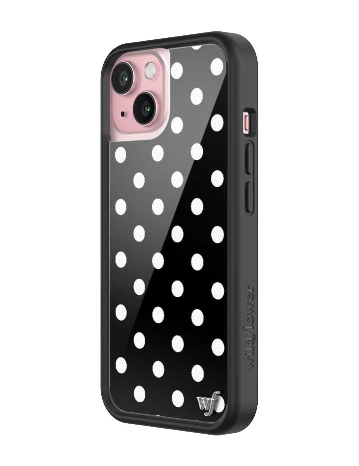 Black and White Polka Dot Protective iPhone Case - Image 32