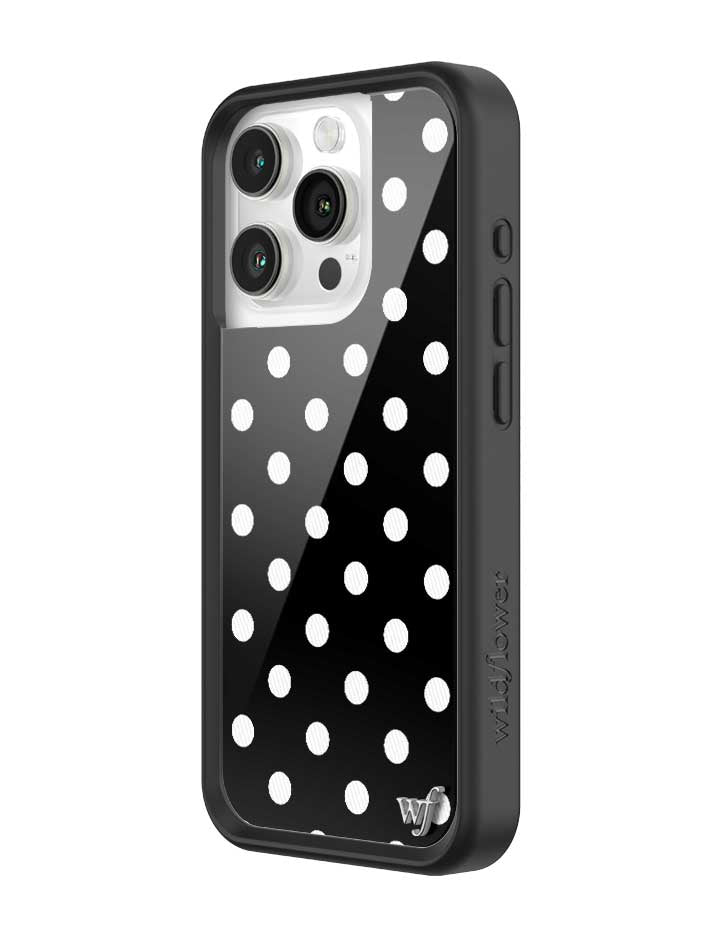 Black and White Polka Dot Protective iPhone Case - Image 30