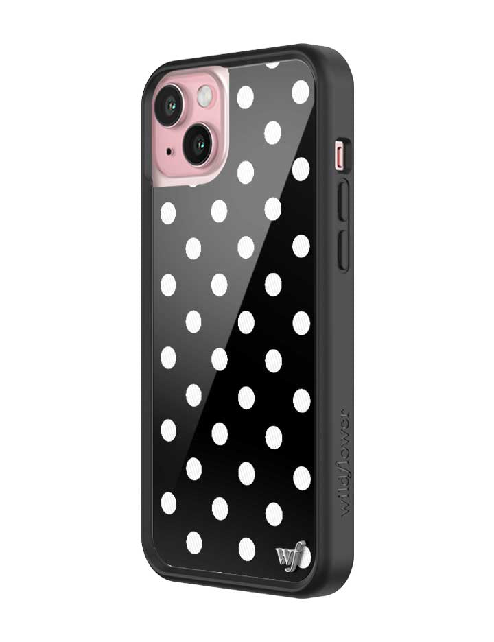 Black and White Polka Dot Protective iPhone Case - Image 28