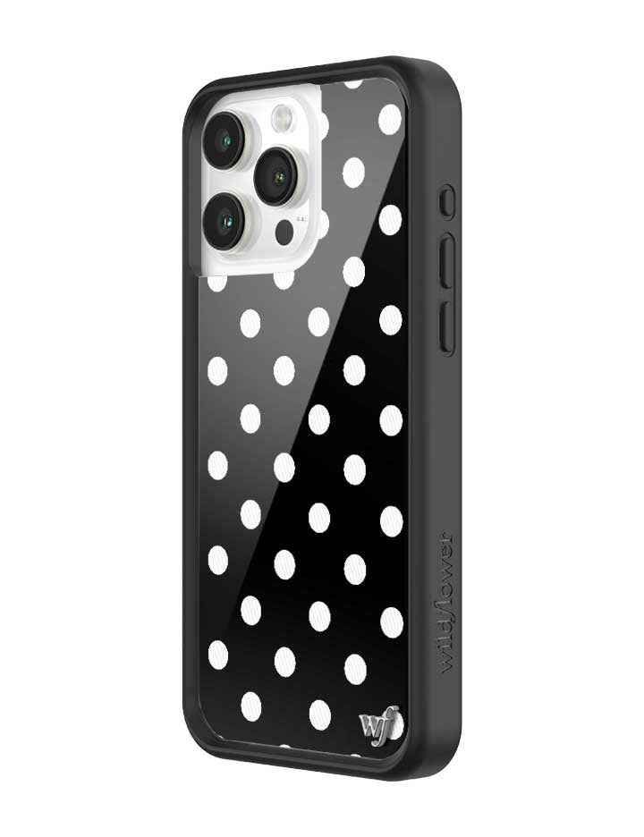 Black and White Polka Dot Protective iPhone Case - Image 26
