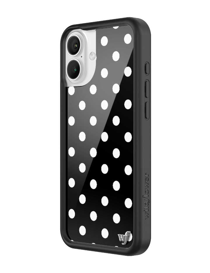 Black and White Polka Dot Protective iPhone Case - Image 18