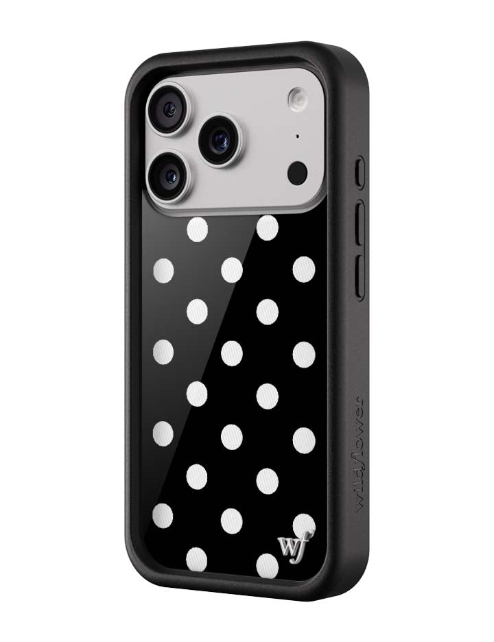 Black and White Polka Dot Protective iPhone Case - Image 5