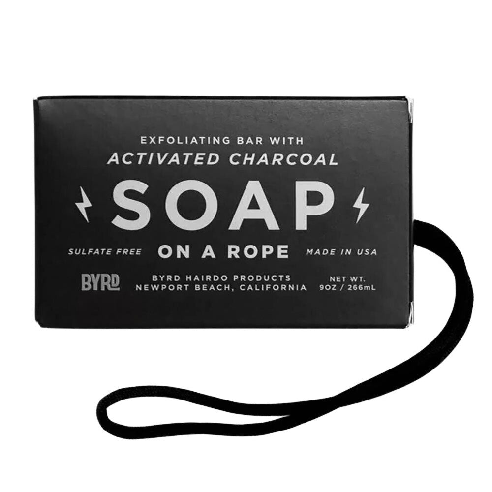 BYRD Activated Charcoal Soap On A Rope