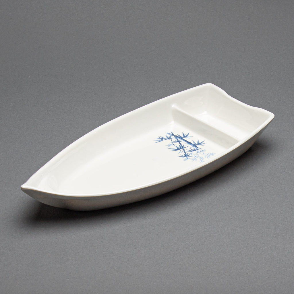 Melamine Sushi Boat, 3pc, 15.25" x 7" (Elegant Blue Bamboo)