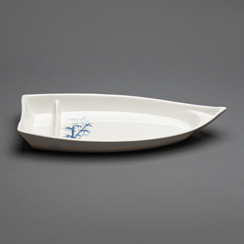 Melamine Sushi Boat, 3pc, 15.25" x 7" (Elegant Blue Bamboo)