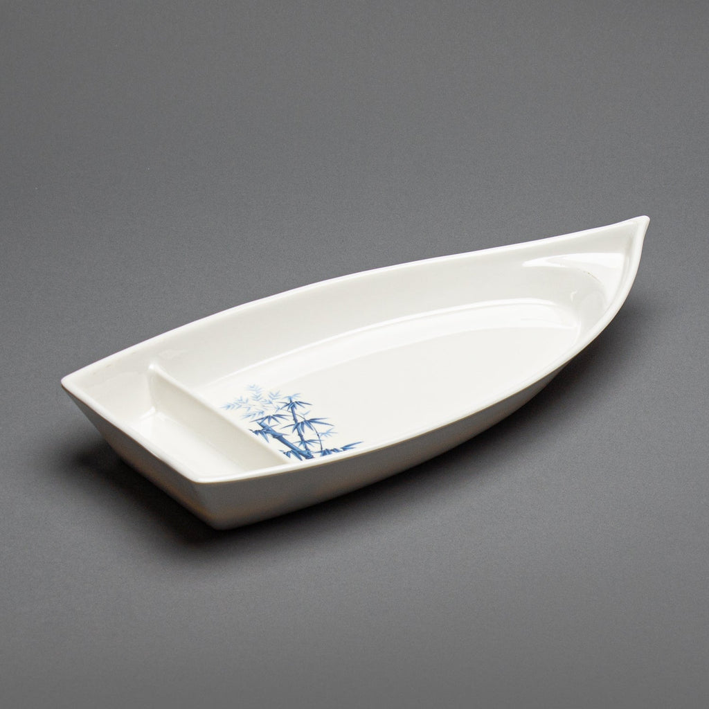Melamine Sushi Boat, 3pc, 15.25" x 7" (Elegant Blue Bamboo)