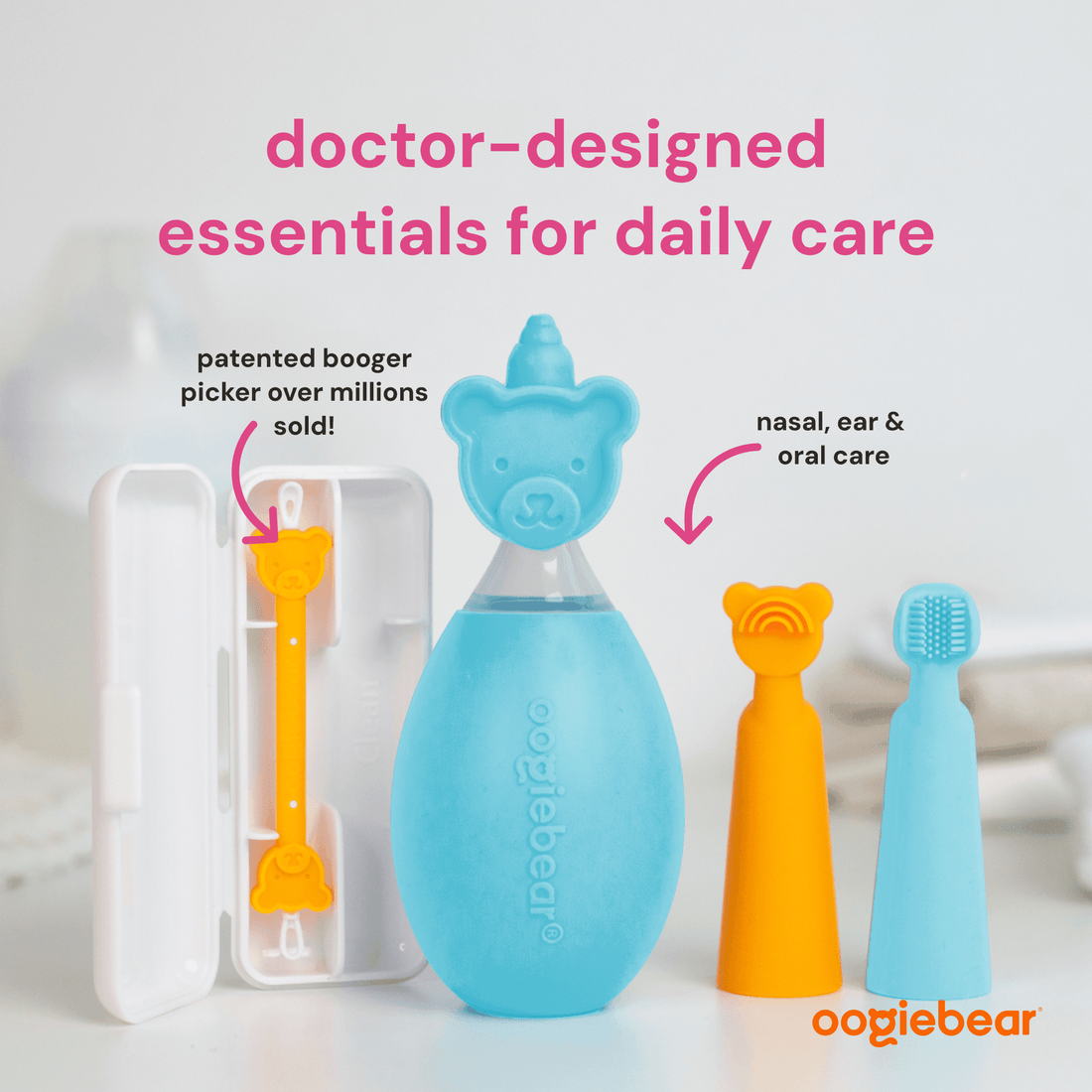 5-Piece Baby Care Starter Kit: Essential Nasal & Grooming Set