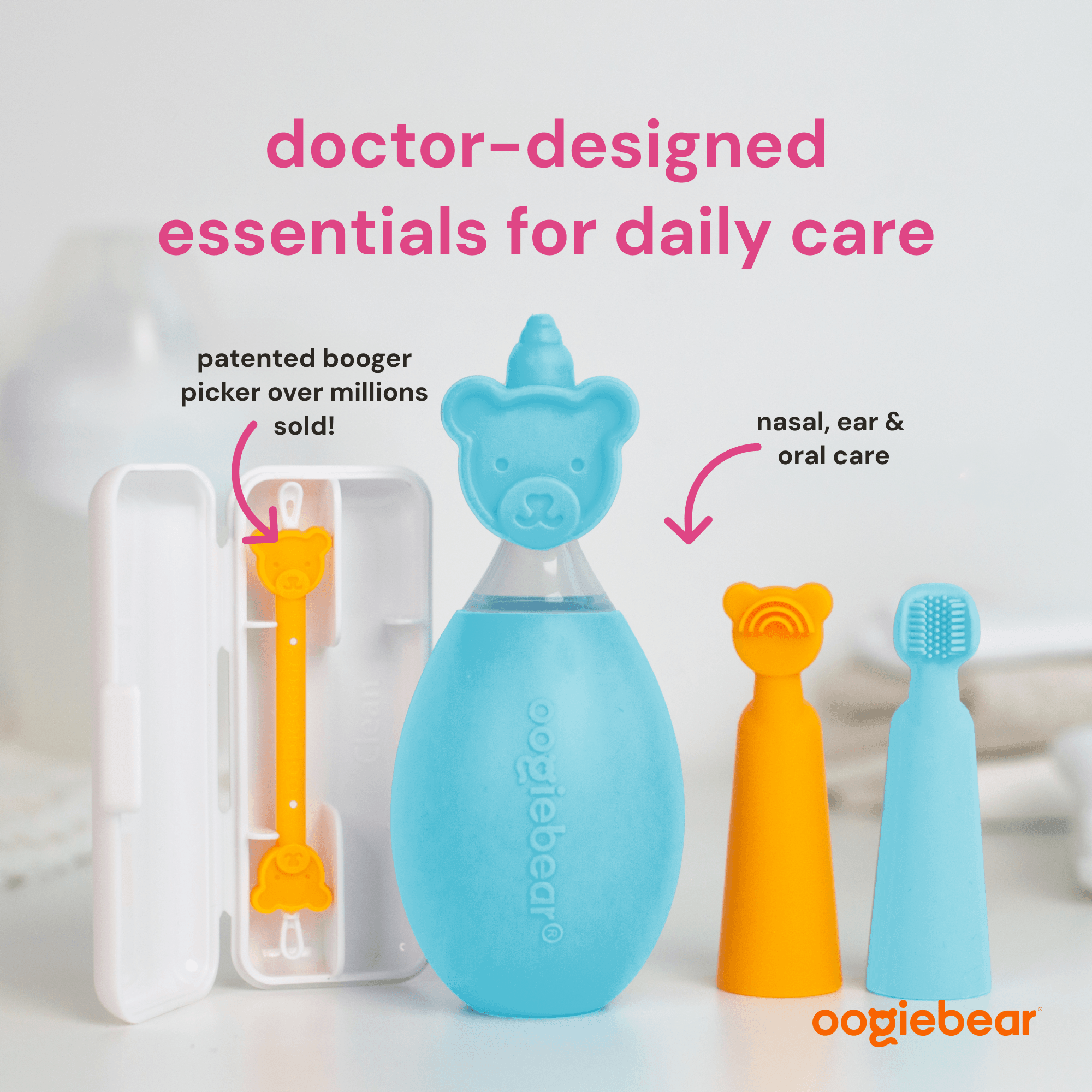5-Piece Baby Care Starter Kit: Essential Nasal & Grooming Set