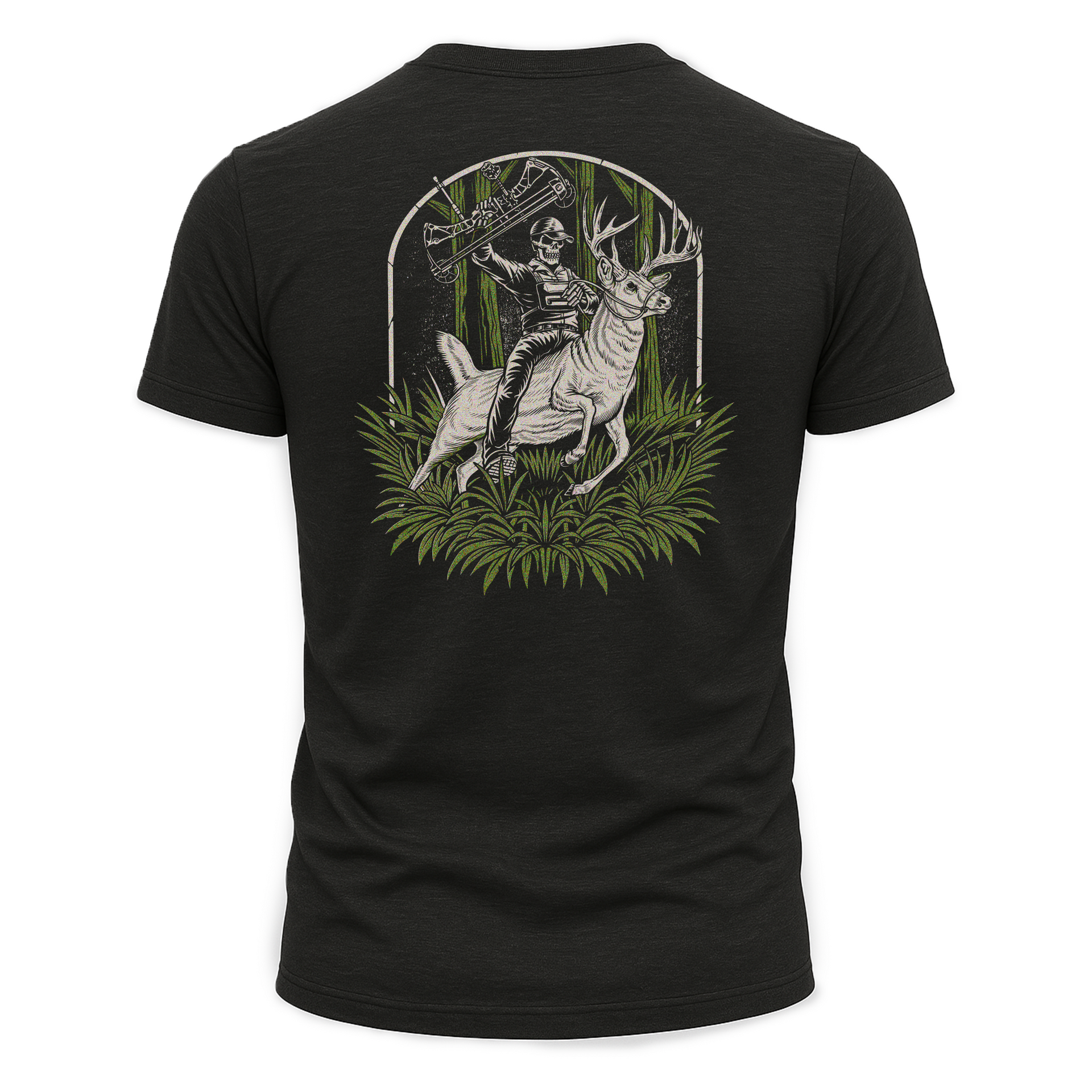 Buck Wrangler Graphic Hunting Tee - Black