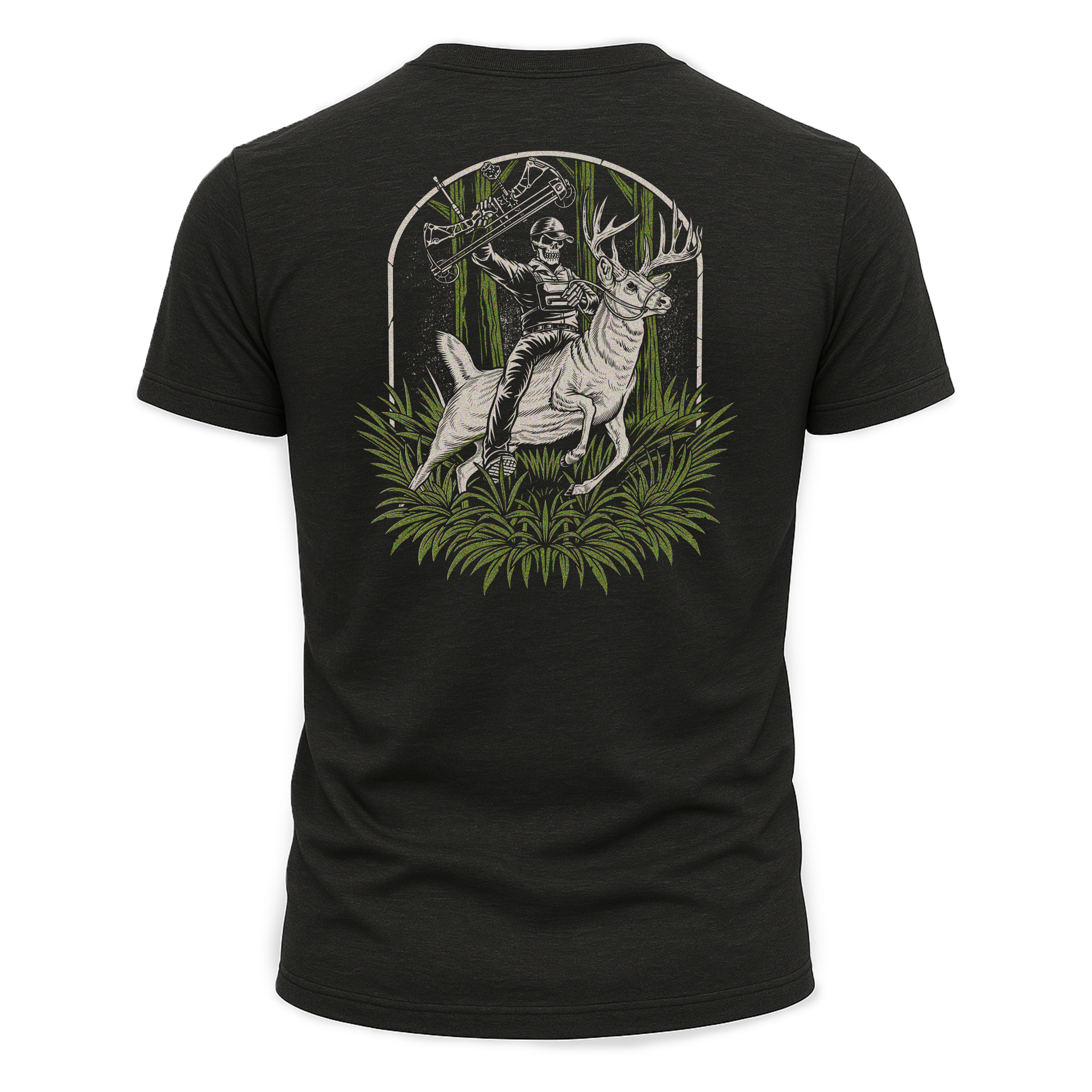 Buck Wrangler Graphic Hunting Tee - Black