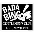 Bada Bing Gentlemen's Club logo car magnet, iconic New Jersey TV show landmark tribute.