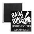 Black and white Bada Bing Gentlemen's Club Lodi NJ fridge magnet