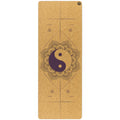 Original Cork Yoga Mat in cork, green, and purple featuring eco-friendly Plant FOAM