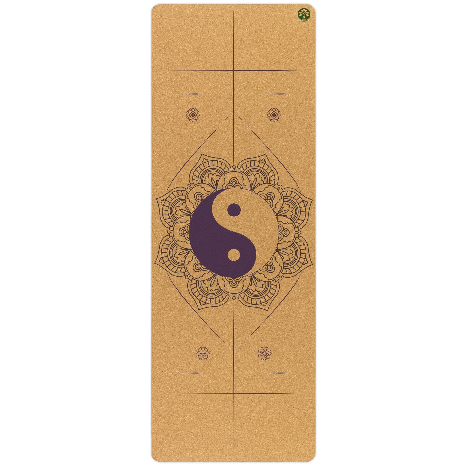 Balance and Unity Pro cork yoga mat showing a durable surface and natural rubber base