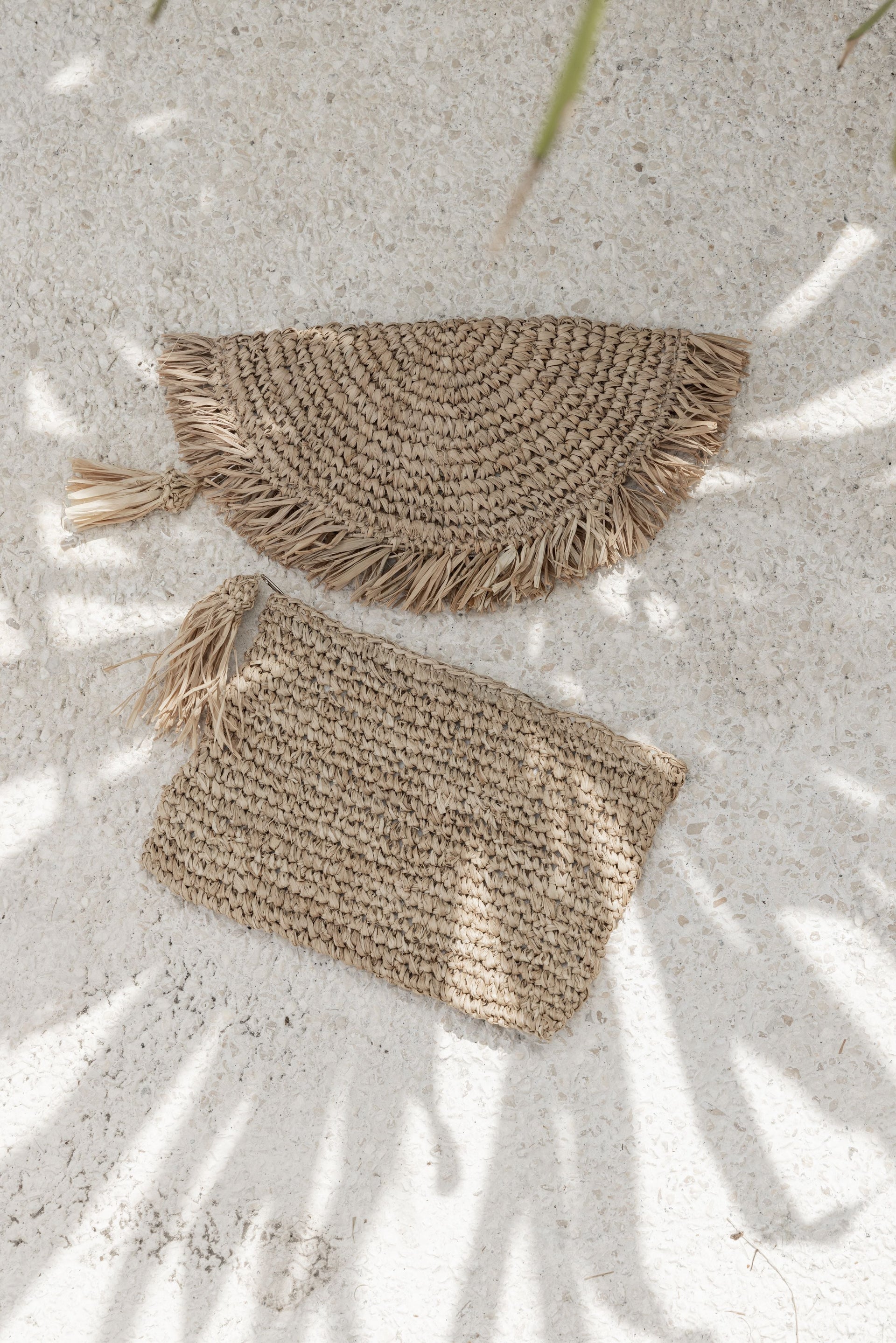 Seagrass Half Moon Clutch