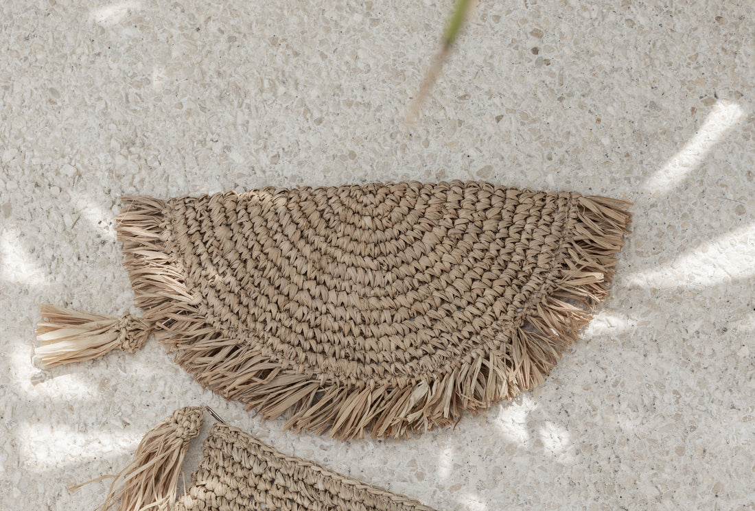 Seagrass Half Moon Clutch