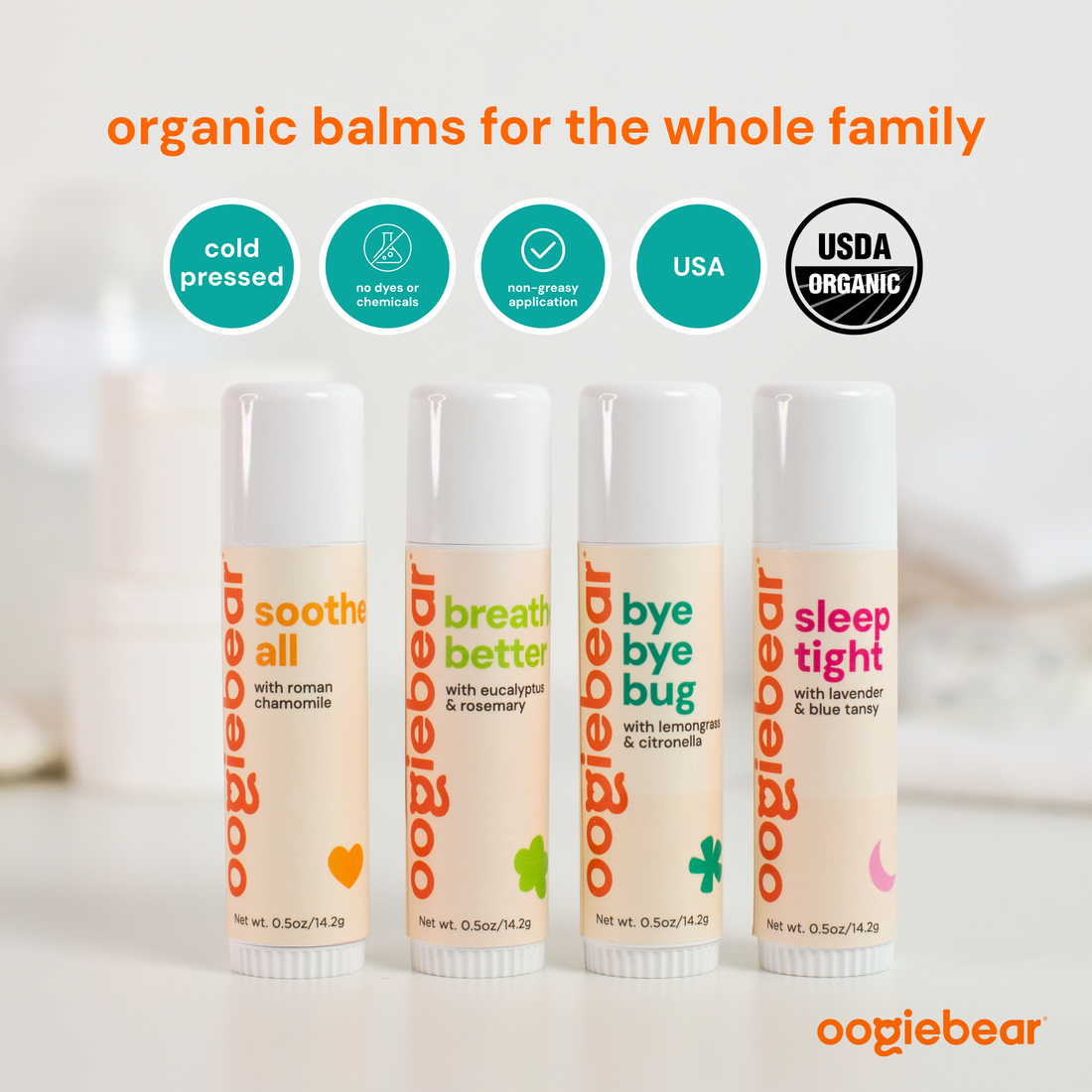 Organic Baby Balm Collection Set – 4-Piece Natural Skincare Kit