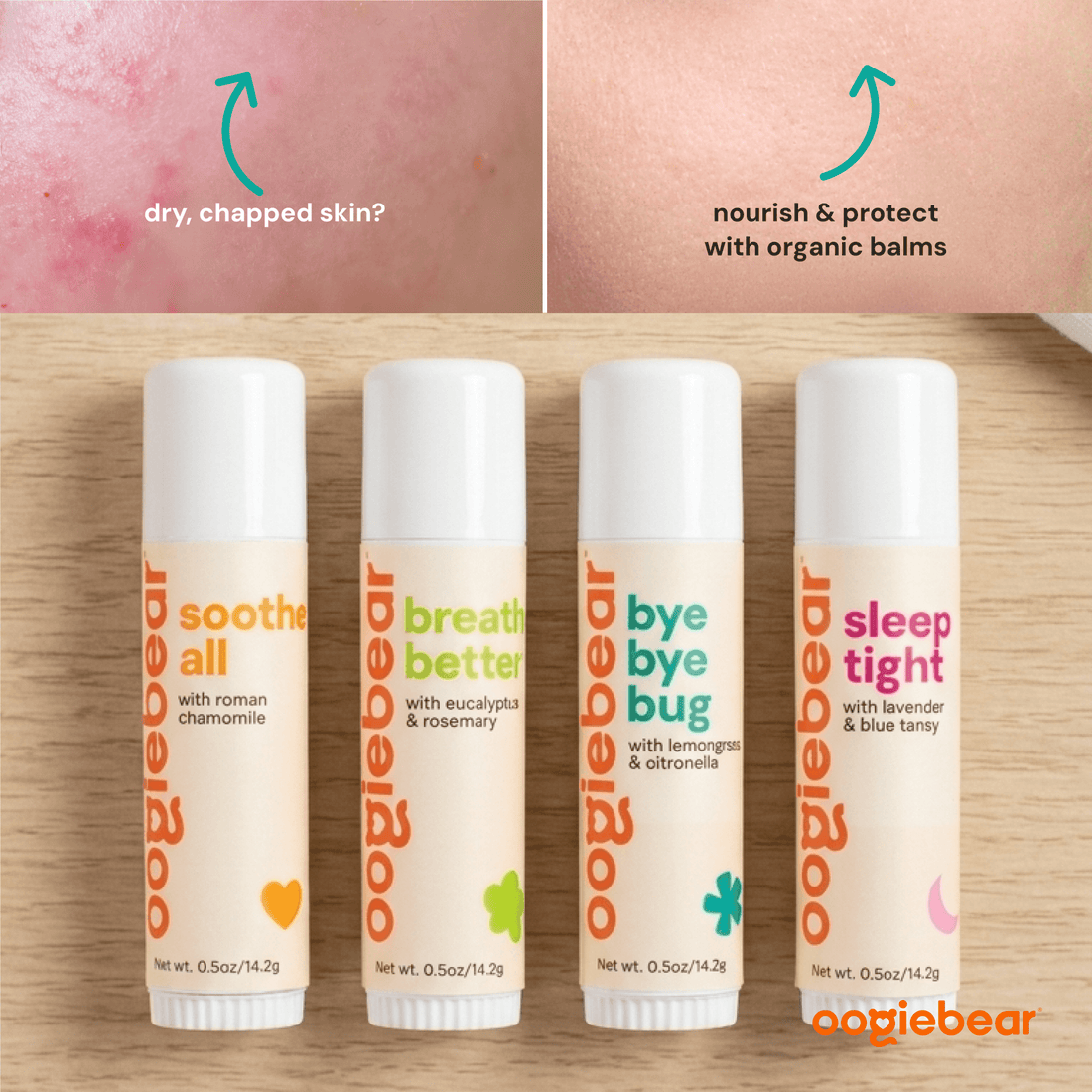 Organic Baby Balm Collection Set – 4-Piece Natural Skincare Kit