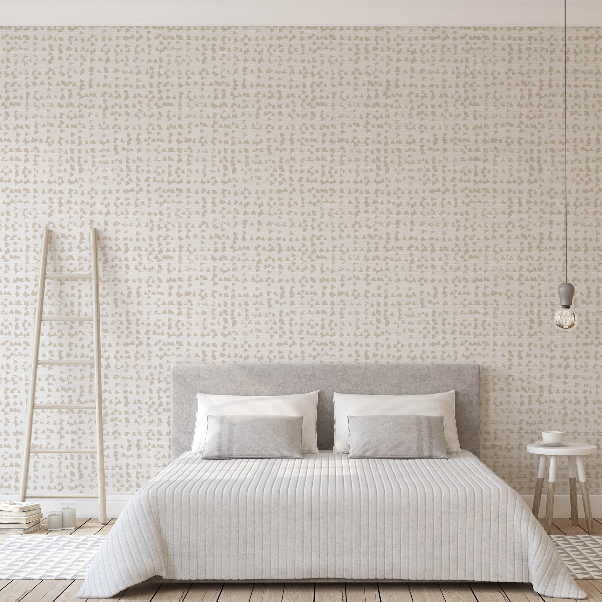 Barlow Geometric Minimalist Wallpaper in White and Grey