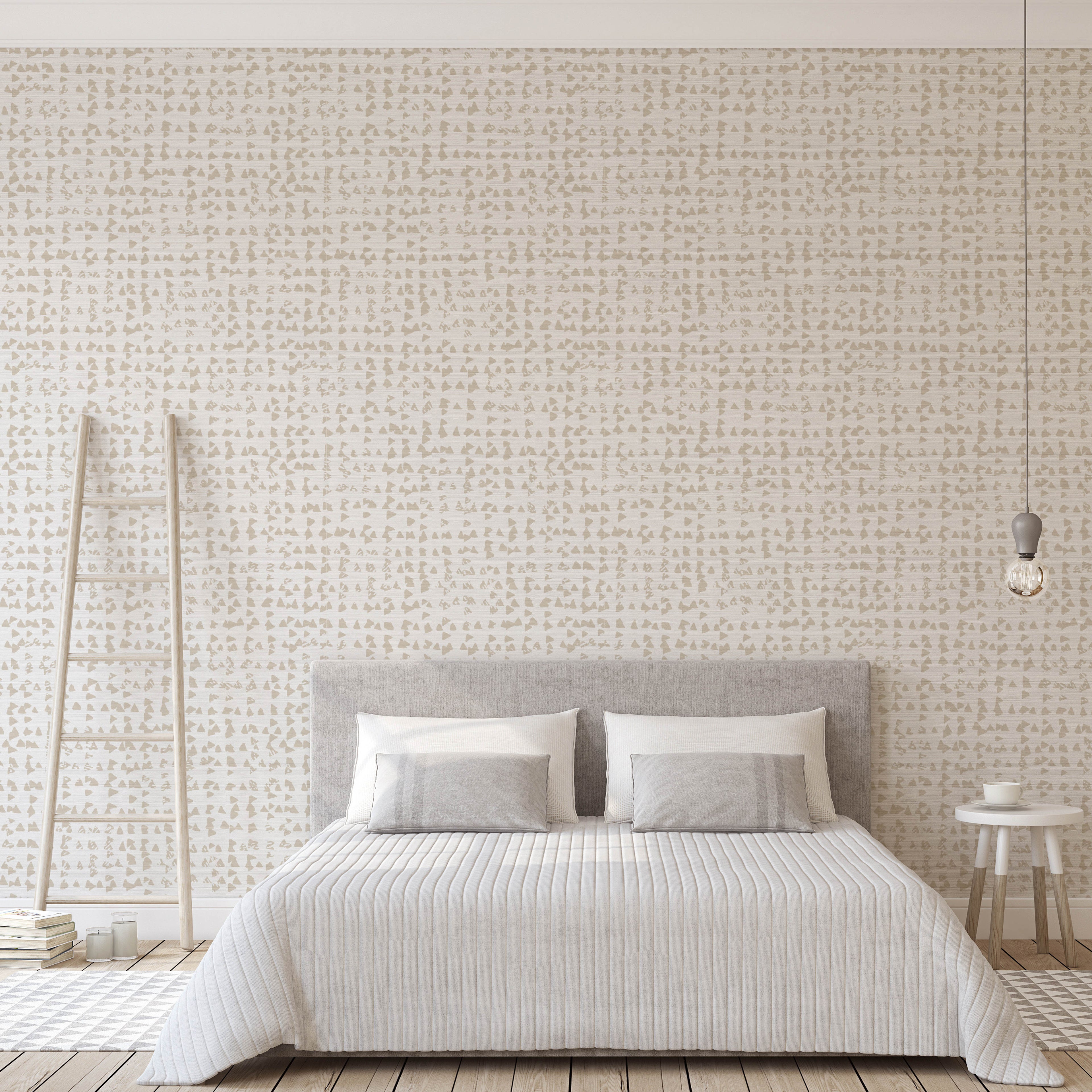 Barlow Geometric Minimalist Wallpaper in White and Grey