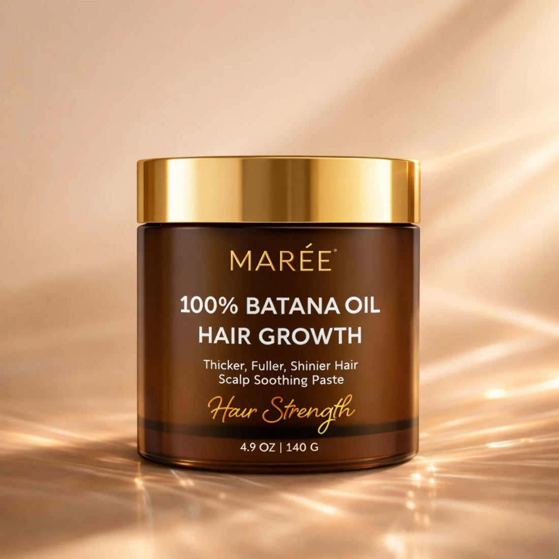 Jar of Maree 100% Batana Oil Hair Growth Paste, 4.9oz container