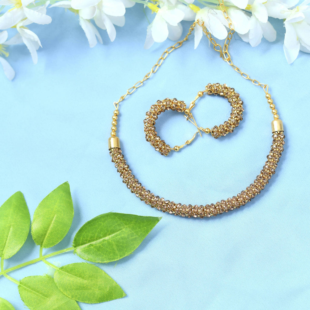 Gold-Polished Brass Hasli Design Statement Choker