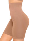 FeelinGirl Tummy Control Shapewear Shorts Body Shaper for Women High-Waisted Thigh Slimming Sand 3X-Large-4X-Large