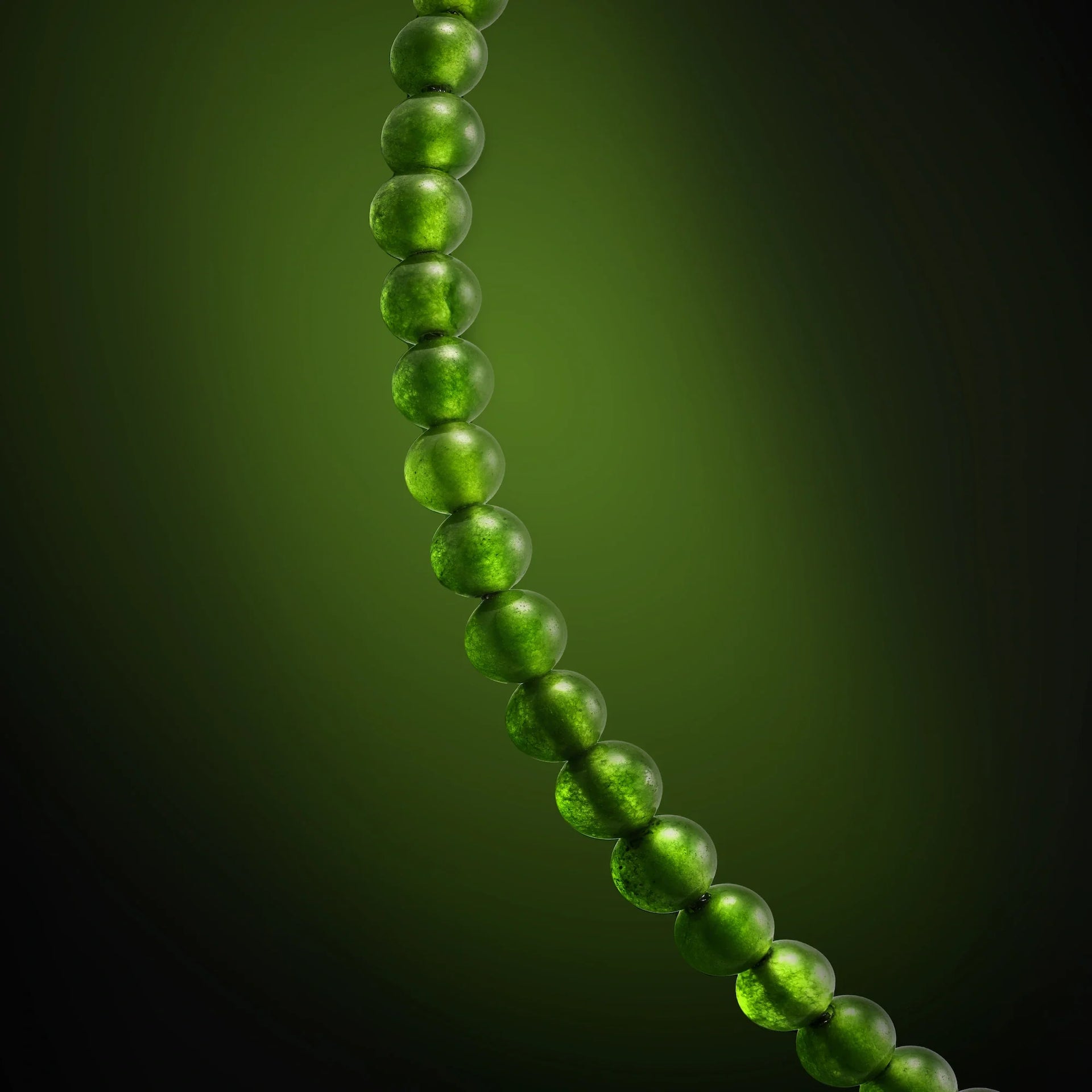Green and Black Onyx Beaded Bracelet Set 8mm