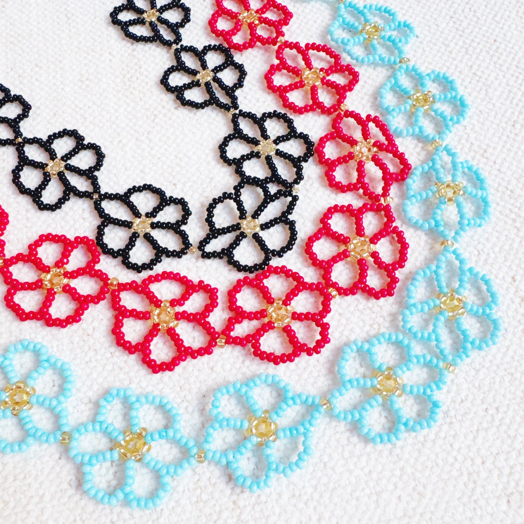 Beaded Flower Bag Charm