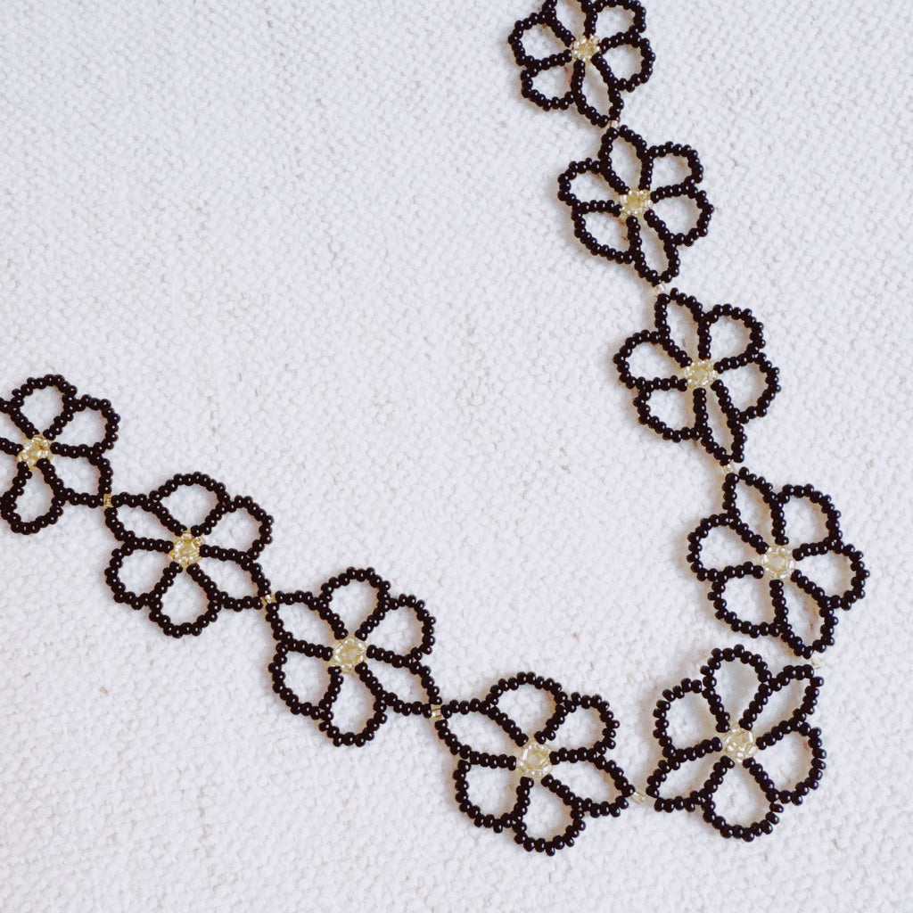 Beaded Flower Bag Charm